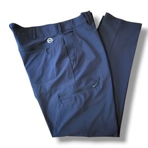 Magellan Pants Mens L Black Angler Tech Cargo Zip Pockets Outdoor Fish Gear
